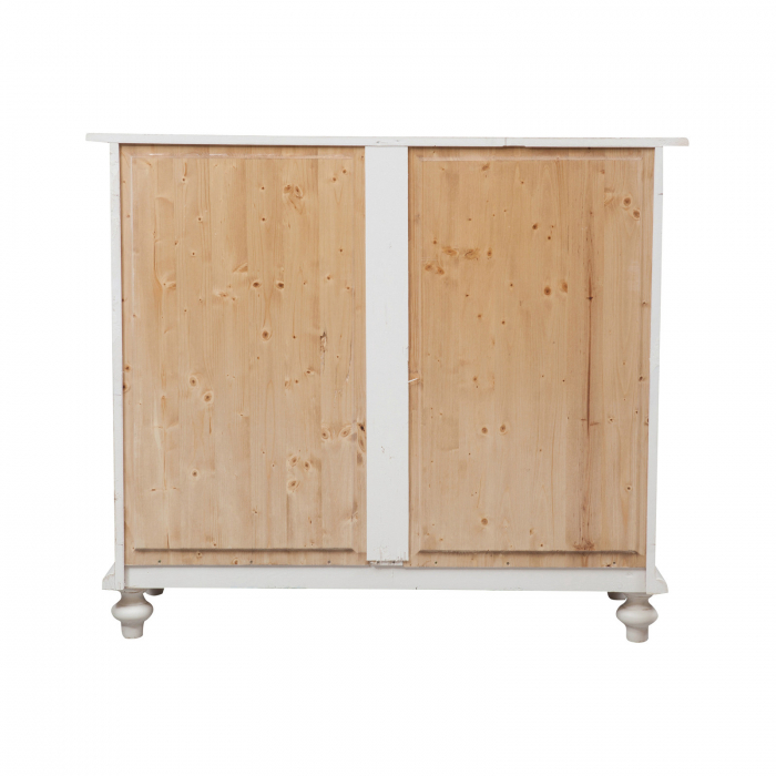 Comoda, L114*48*H99 cm, alb antichizat, lemn masiv [6]