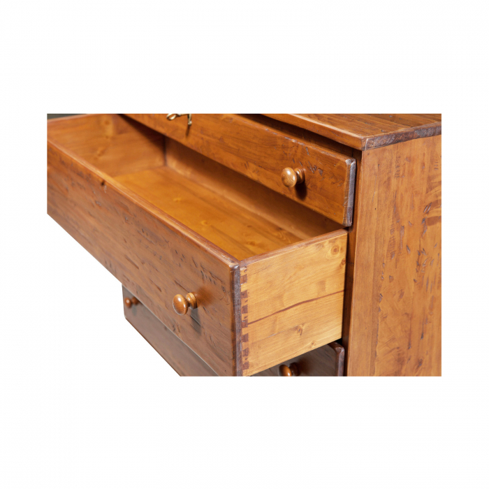 Comoda, L114*48*H99 cm, nuc antichizat, lemn masiv [5]