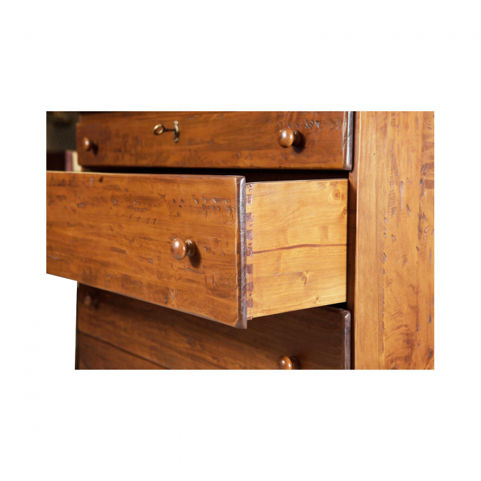 Comoda, L114*48*H99 cm, nuc antichizat, lemn masiv [4]