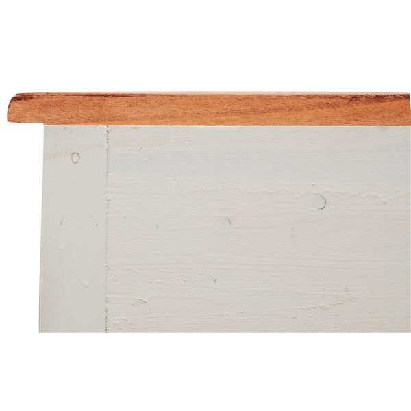Comoda, L107*47*H80 cm, alb antic/natur antic,  lemn masiv [3]