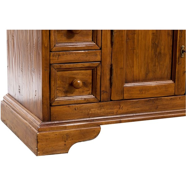 Comoda TV, L150*51*H56 cm, lemn masiv, 2 usi 4 sertare [2]