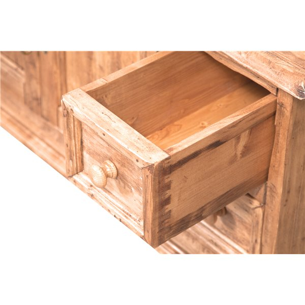 Comoda TV, L150*51*H56 cm, lemn masiv,  2 usi 4 sertare [8]