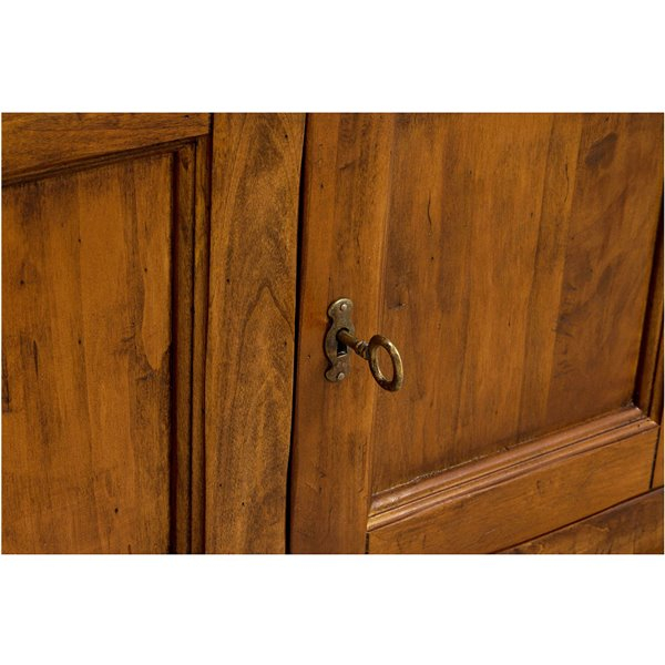 Comoda TV, L150*51*H56 cm, lemn masiv, 2 usi 4 sertare [5]