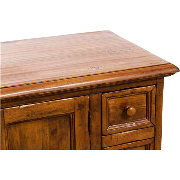 Comoda TV, L150*51*H56 cm, lemn masiv, 2 usi 4 sertare [7]