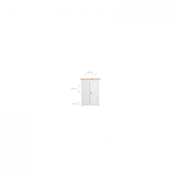 Dulap mic, L68*25*H98 cm, alb antic ,  lemn masiv [2]