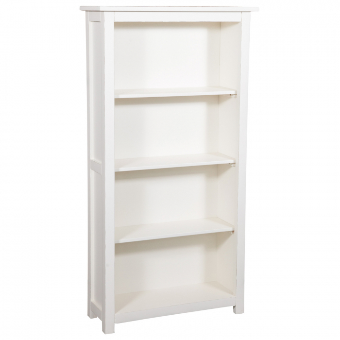 Bibliotecă mică,  L68*25*H130 cm,  alb antic,  lemn masiv [1]