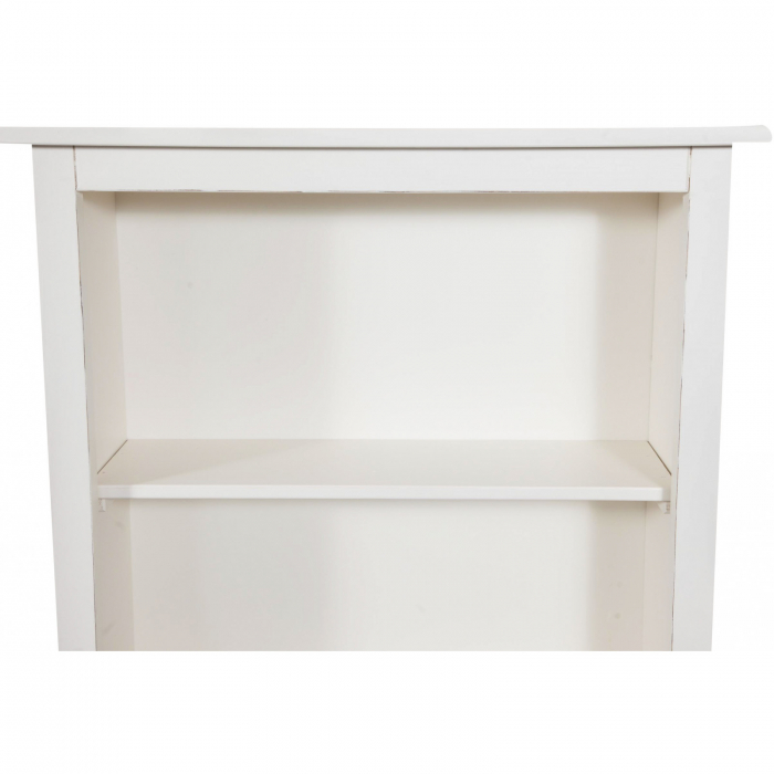 Bibliotecă mică,  L68*25*H130 cm,  alb antic,  lemn masiv [4]