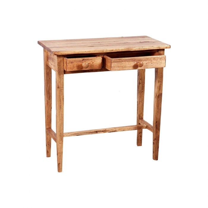 Masa consola, L73*36*H75 cm, natur antichizat, lemn masiv [8]