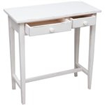 Masa consola, L73*36*H75 cm, alb antichizat, lemn masiv [3]