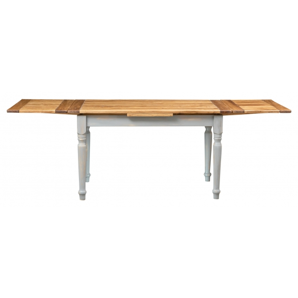 Masa extensibila, L140(240)*80*H80 cm,  natur antic/gri, lemn masiv [5]