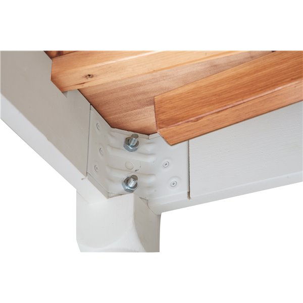 Masa extensibila, L120(210)*80*H80 cm, alb antic/natur, lemn masiv [4]