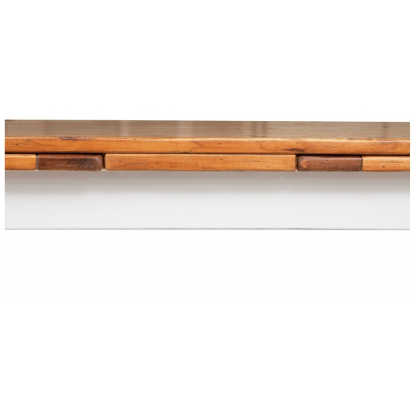 Masa extensibila, L160(290)*90*H80 cm, alb antic/nuc antichizat, lemn masiv [6]