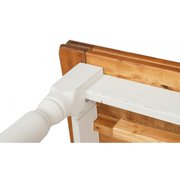 Masa extensibila, L160(290)*90*H80 cm, alb antic/nuc antichizat, lemn masiv [10]