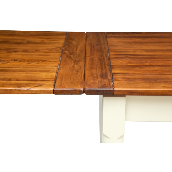 Masa extensibila,  L180(310)*90*H80cm, alb antic/nuc, lemn masiv [6]
