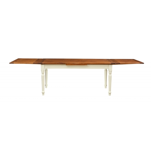 Masa extensibila,  L180(310)*90*H80cm, alb antic/nuc, lemn masiv [4]