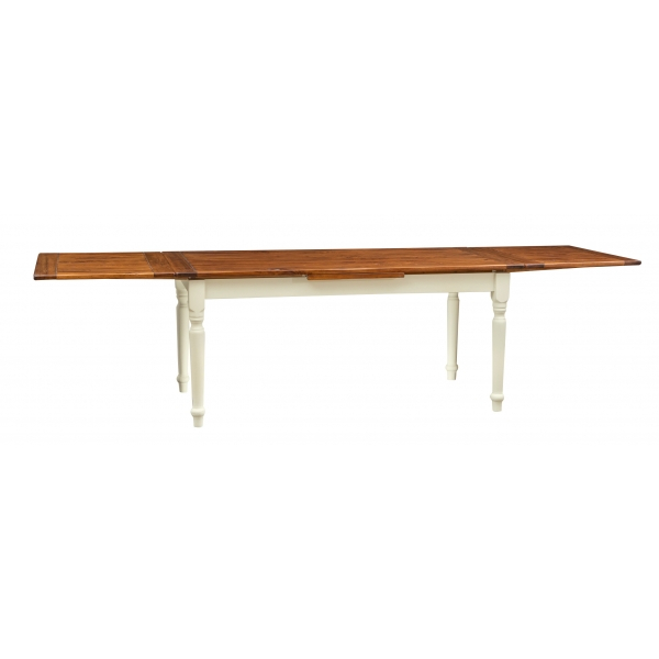 Masa extensibila,  L180(310)*90*H80cm, alb antic/nuc, lemn masiv [3]