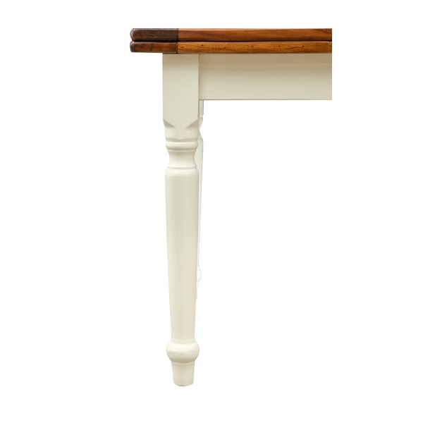 Masa extensibila,  L180(310)*90*H80cm, alb antic/nuc, lemn masiv [9]