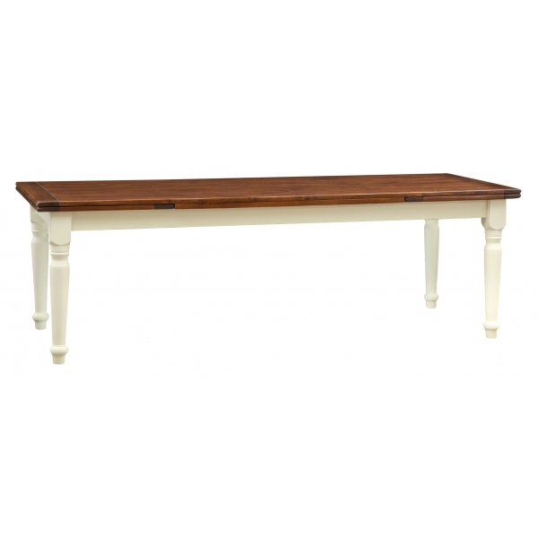 Masa extensibila, L250(380)*100*H80 cm, alb antic/patina, lemn masiv [1]