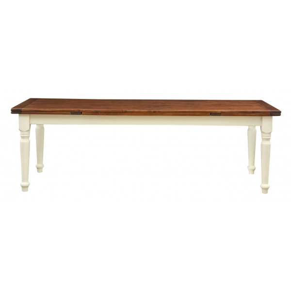 Masa extensibila, L250(380)*100*H80 cm, alb antic/patina, lemn masiv [2]