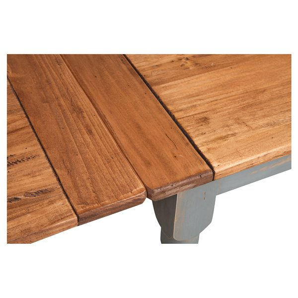 Masa extensibila, L120(210)*80*H80 cm, natur/gri antichizat, lemn masiv [5]