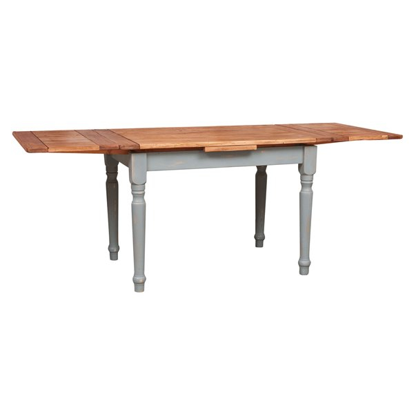 Masa extensibila, L120(210)*80*H80 cm, natur/gri antichizat, lemn masiv [4]