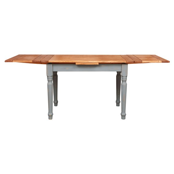 Masa extensibila, L120(210)*80*H80 cm, natur/gri antichizat, lemn masiv [3]