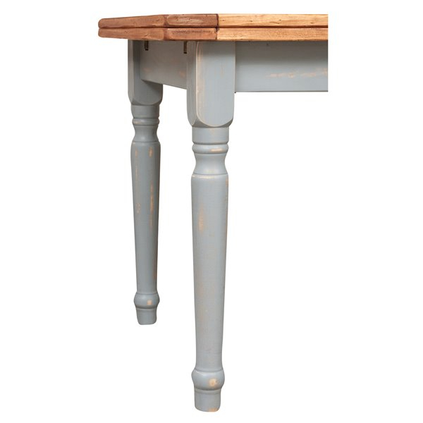 Masa extensibila, L120(210)*80*H80 cm, natur/gri antichizat, lemn masiv [7]