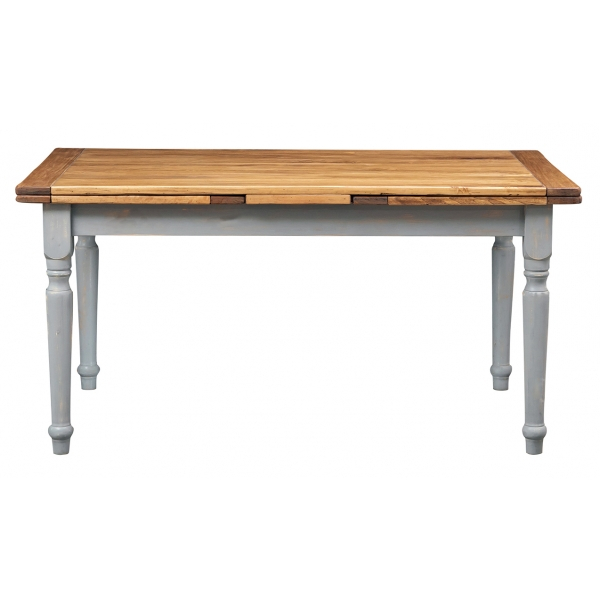Masa extensibila, L160(290)*90*H80 cm,  natur/gri antic, lemn masiv [2]