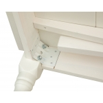Masa extensibila, L120(210)*80*H80 cm, alba antic, lemn masiv [8]