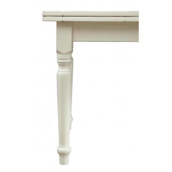 Masa extensibila, L140(240)*80*H80 cm,  alba antic, lemn masiv [8]