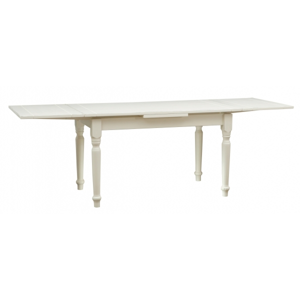 Masa extensibila, L140(240)*80*H80 cm,  alba antic, lemn masiv [3]