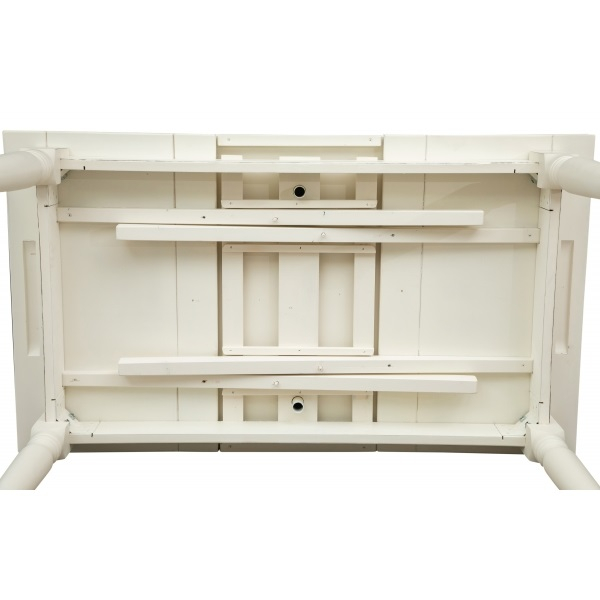 Masa extensibila, L140(240)*80*H80 cm,  alba antic, lemn masiv [11]