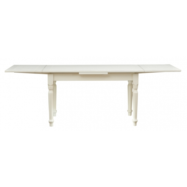 Masa extensibila, L140(240)*80*H80 cm,  alba antic, lemn masiv [4]