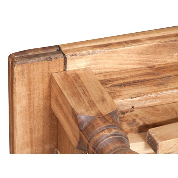 Masa extensibila, L160(290)*90*H80 cm,  natur antichizat, lemn masiv [6]