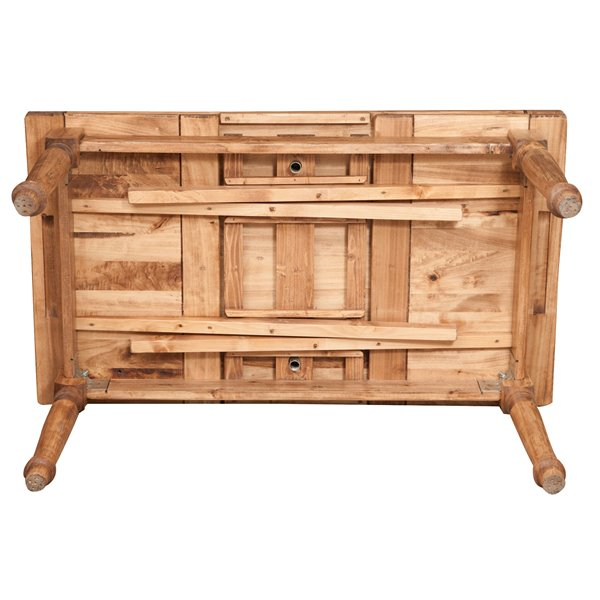 Masa extensibila, L160(290)*90*H80 cm,  natur antichizat, lemn masiv [3]