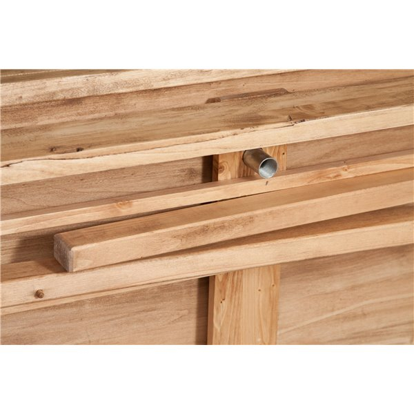 Masa extensibila, L250(380)*100*H80 cm, culoare natur antic, lemn masiv [6]