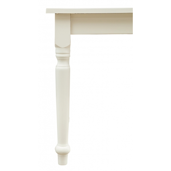Masa fixa, L 70*70*H78 cm, culoare alb antic, Lemn Masiv [6]