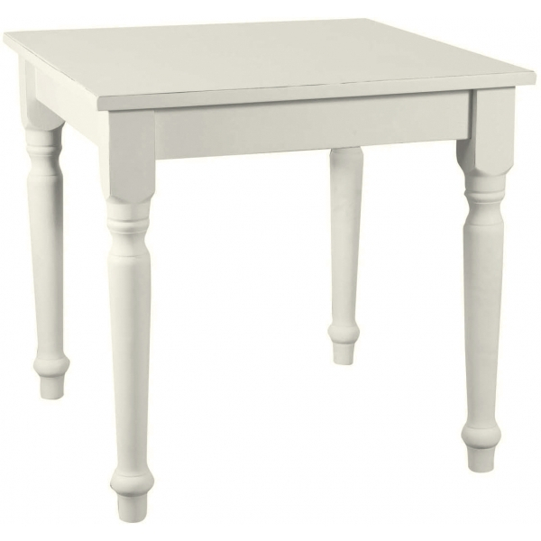 Masa fixa,  L80*80*H78 cm, culoare alb antic, Lemn Masiv [1]