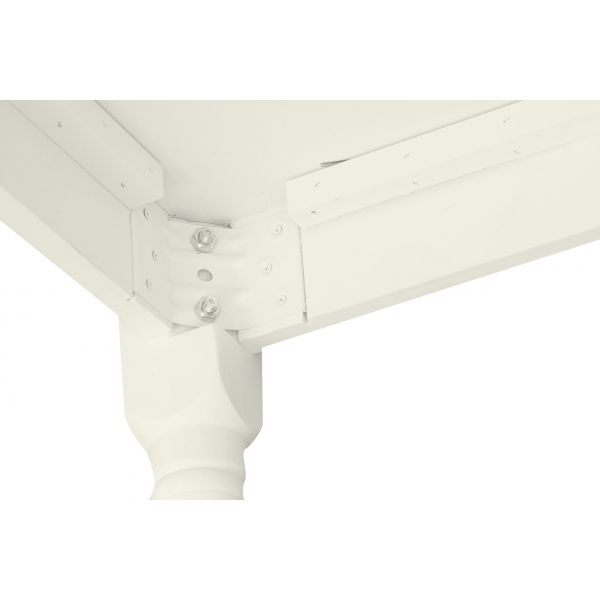 Masa fixa,  L80*80*H78 cm, culoare alb antic, Lemn Masiv [5]
