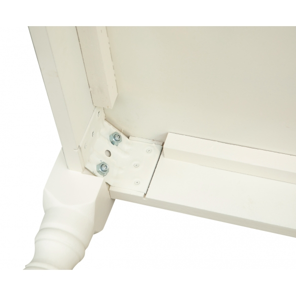 Masa fixa, L90 *90 *H78 cm, culoare alb antic, Lemn Masiv [7]