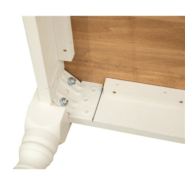 Masa fixa, L 70*70*H78 cm, culoare natur/alb antic, Lemn Masiv [7]