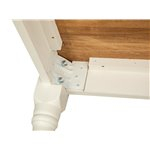Masa fixa,  L80*80*H78 cm, culoare natur/alb antic, Lemn Masiv [6]