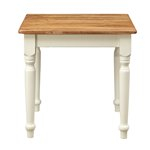 Masa fixa,  L80*80*H78 cm, culoare natur/alb antic, Lemn Masiv [2]