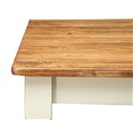 Masa fixa,  L80*80*H78 cm, culoare natur/alb antic, Lemn Masiv [3]