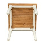 Masa fixa,  L80*80*H78 cm, culoare natur/alb antic, Lemn Masiv [5]