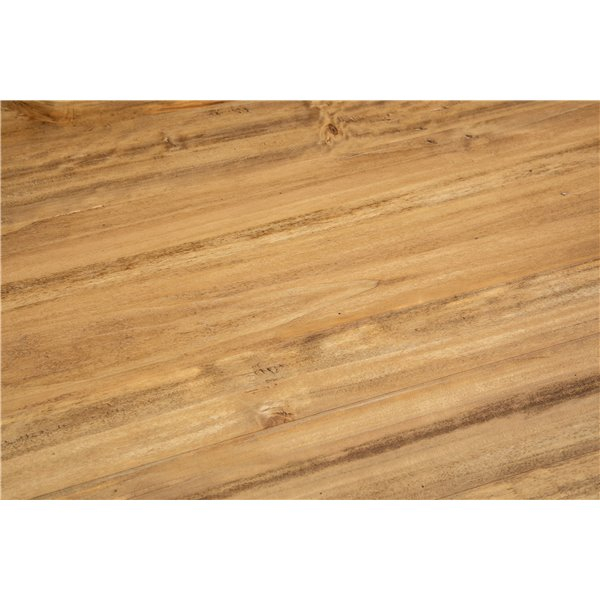Masa fixa, L90 *90 *H78 cm, culoare natur/alb antic, Lemn Masiv [4]