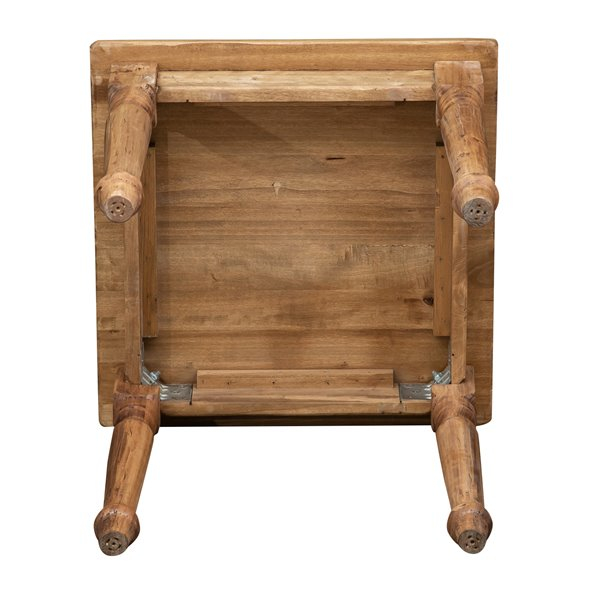 Masa fixa, L 70*70*H78 cm, culoare natur, Lemn Masiv [5]