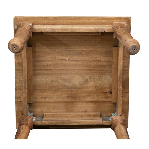 Masa fixa, L 70*70*H78 cm, culoare natur, Lemn Masiv [6]