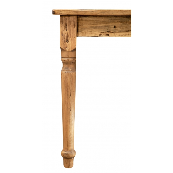 Masa fixa, L90 *90 *H78 cm, culoare natur antichizat, Lemn Masiv [4]