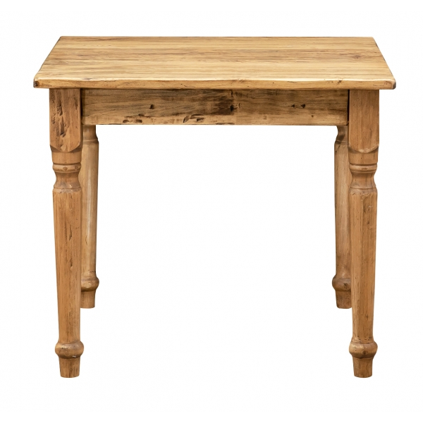 Masa fixa, L90 *90 *H78 cm, culoare natur antichizat, Lemn Masiv [2]